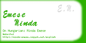 emese minda business card